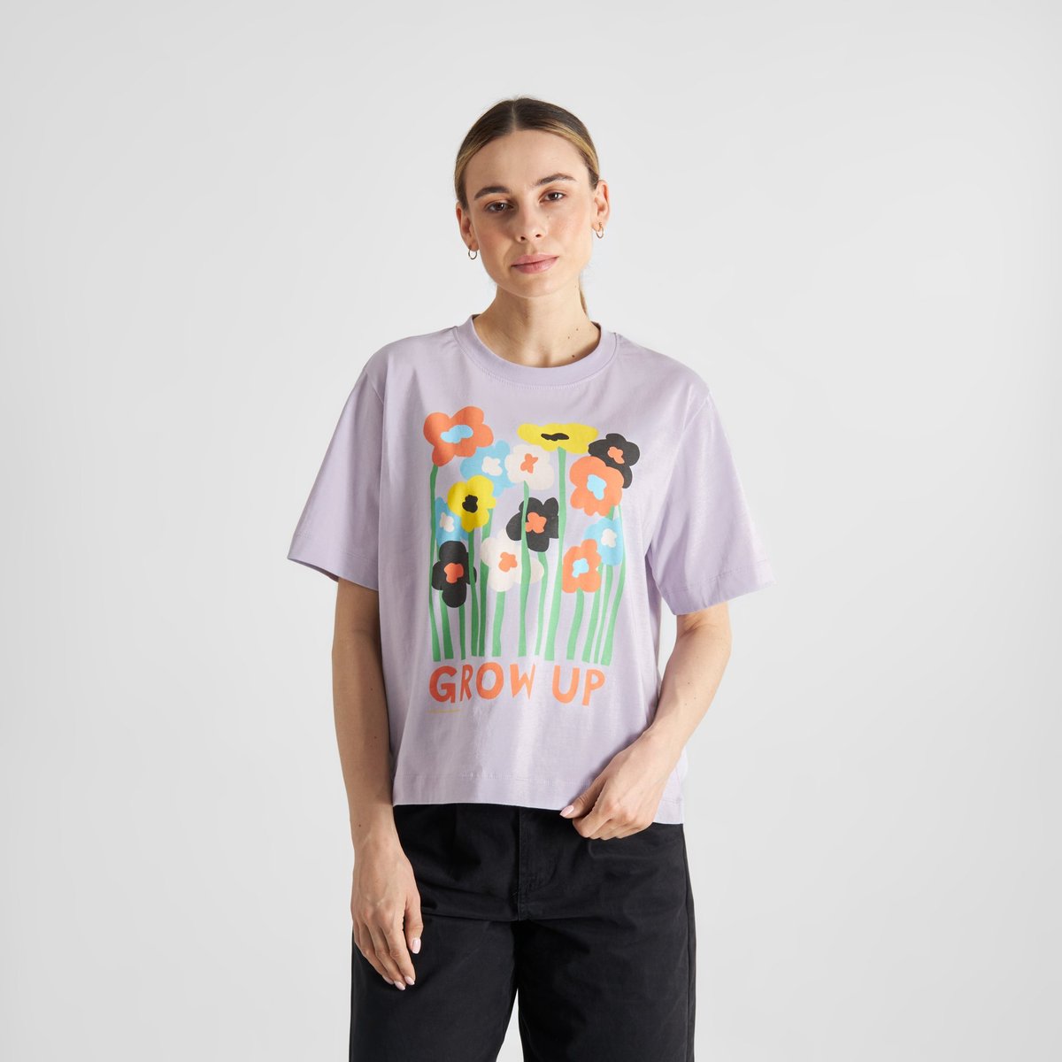 T-shirt Vadstena Grow Up Thistle Purple