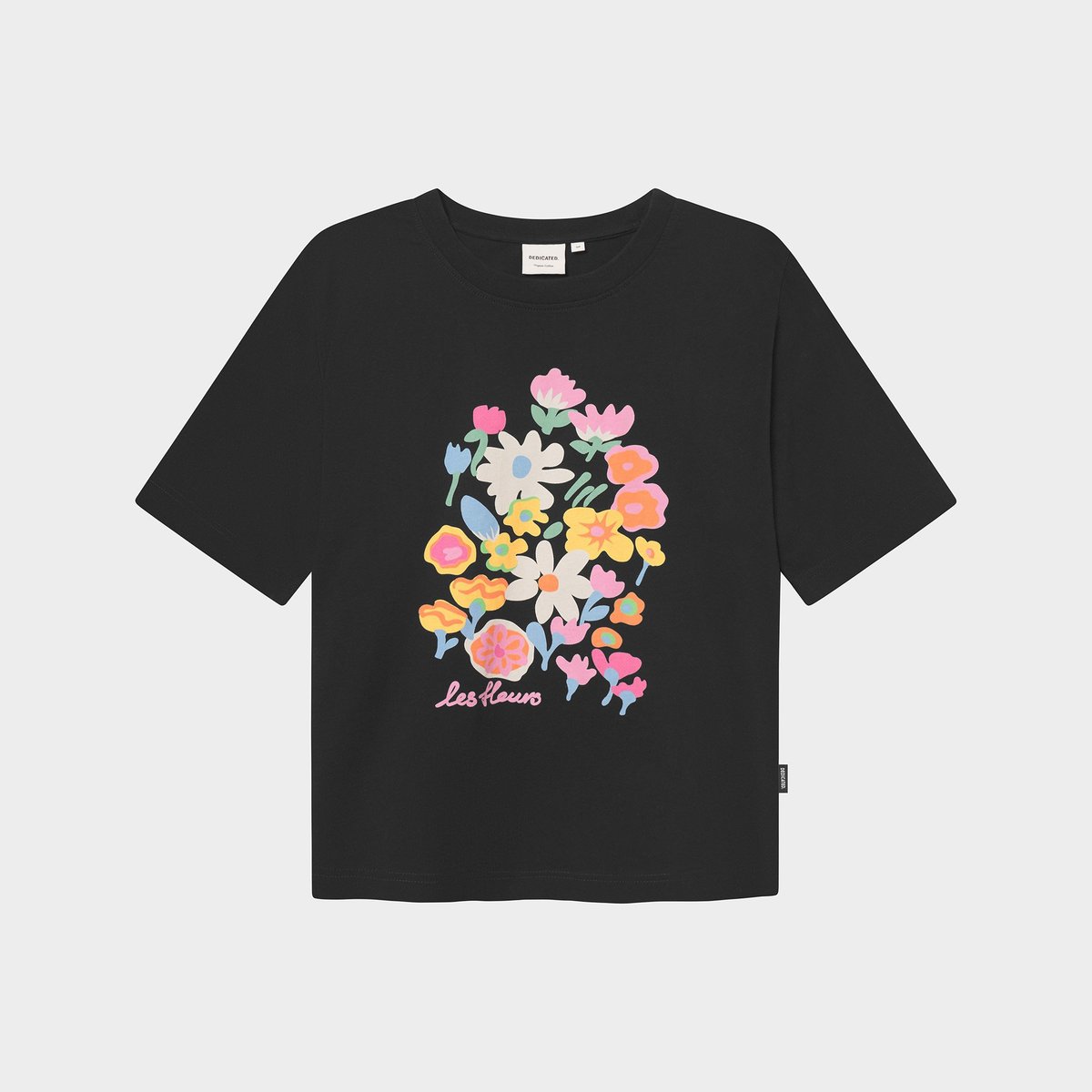 T-shirt Vadstena Les Fleurs Black