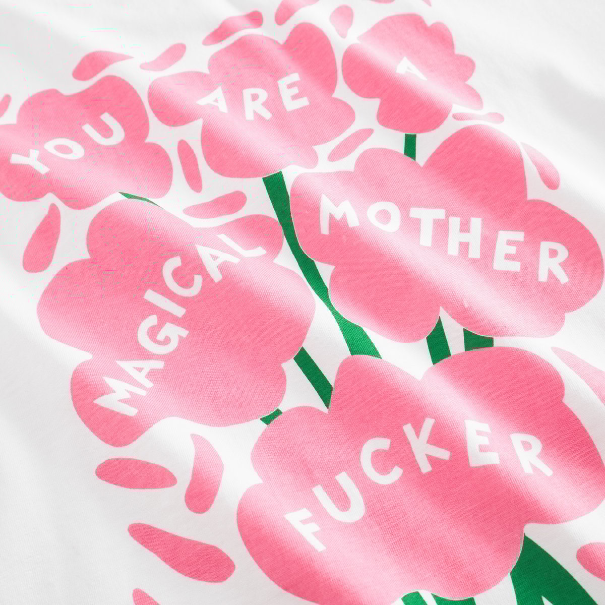 T-shirt Vadstena Magical Flowers White