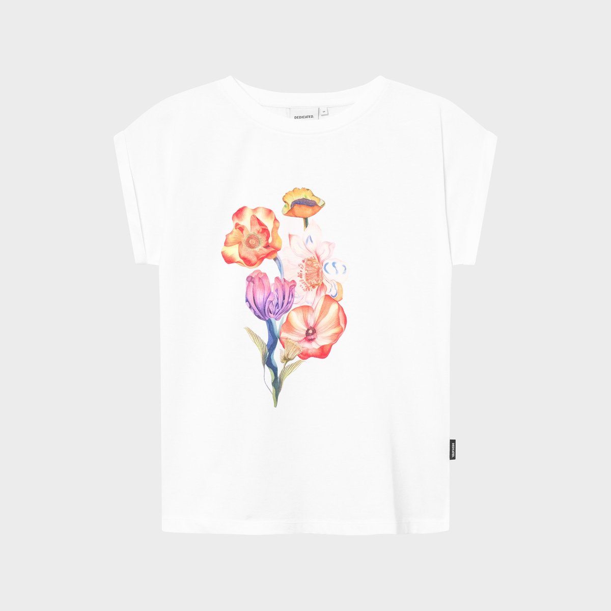 T-shirt Visby Fantasy Flower Bouquet White