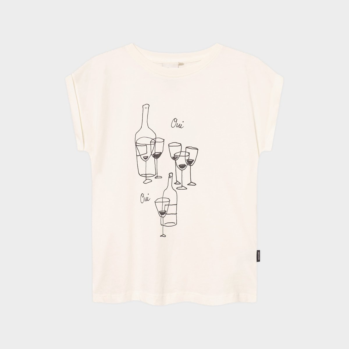 T-shirt Visby Oui Wine Off-White