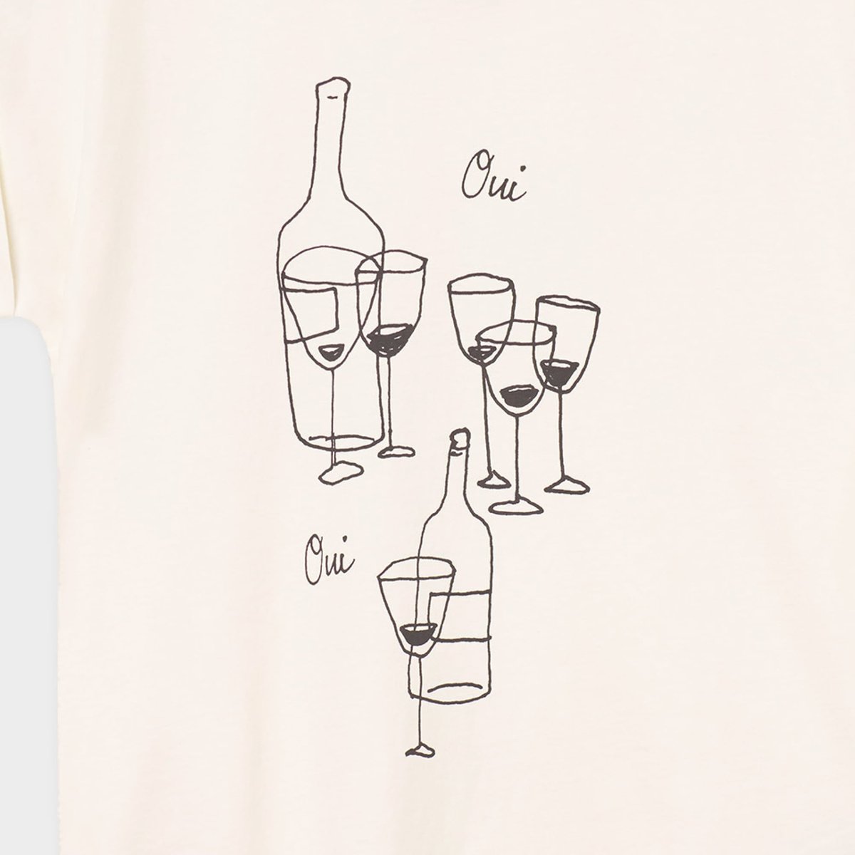 T-shirt Visby Oui Wine Off-White