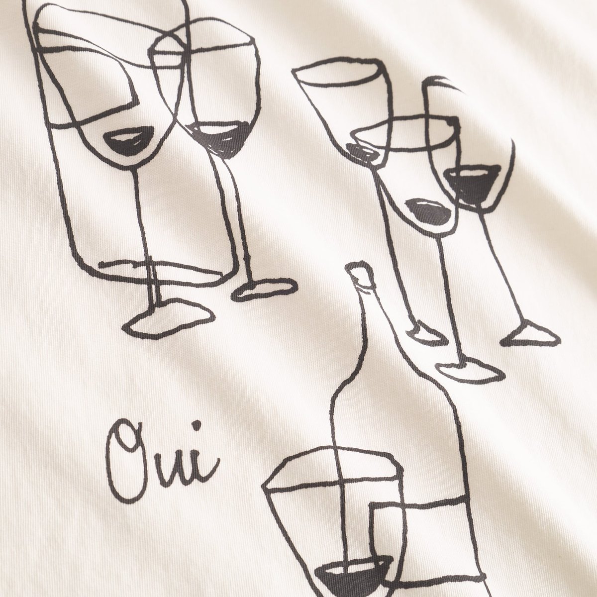 T-shirt Visby Oui Wine Off-White
