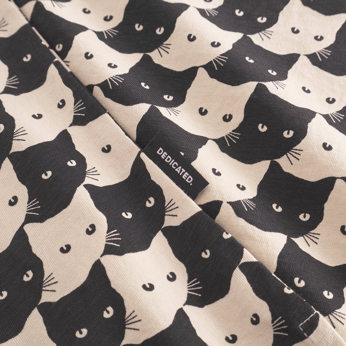 T-shirt Visby Pepita Cats Oat White