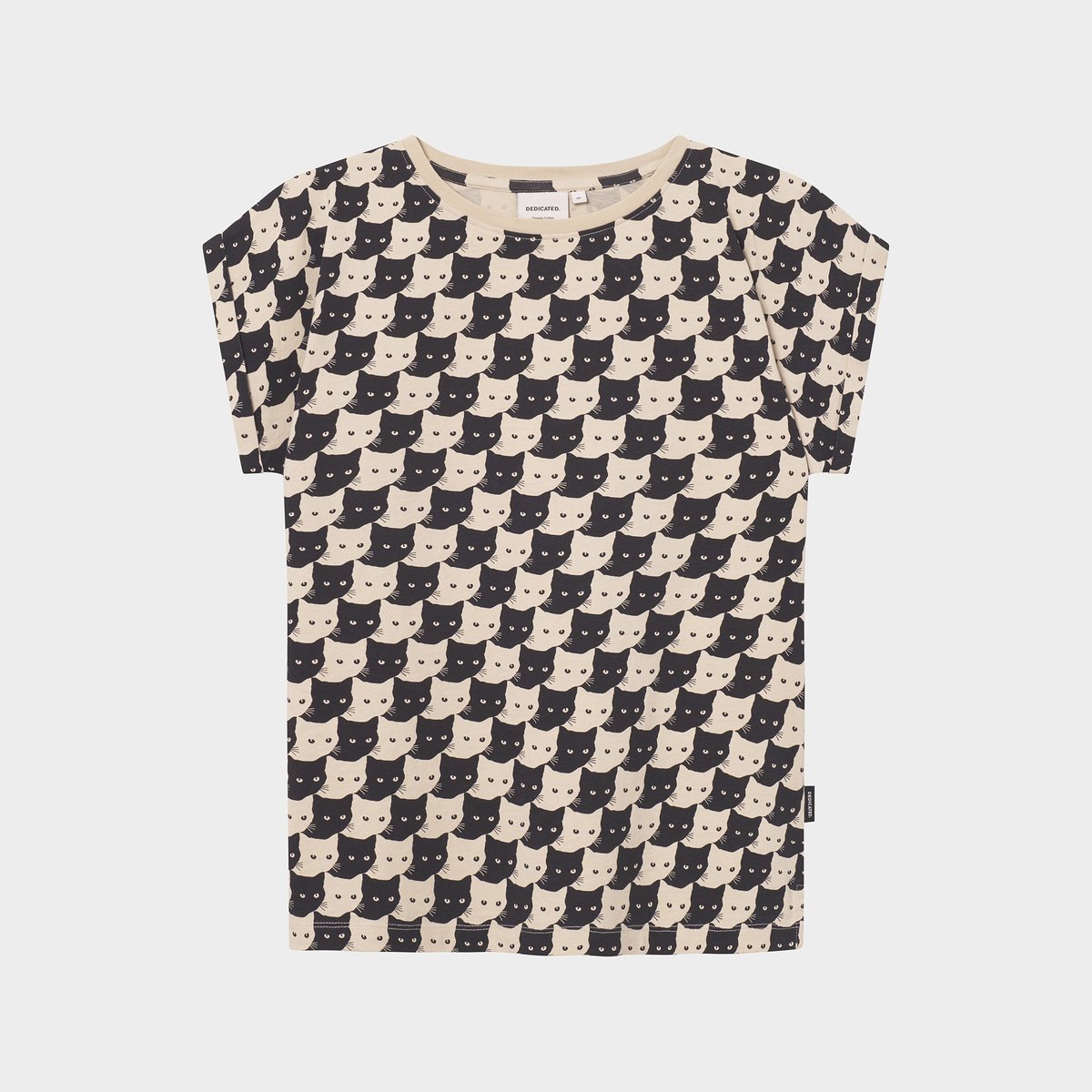 T-shirt Visby Pepita Cats Oat White