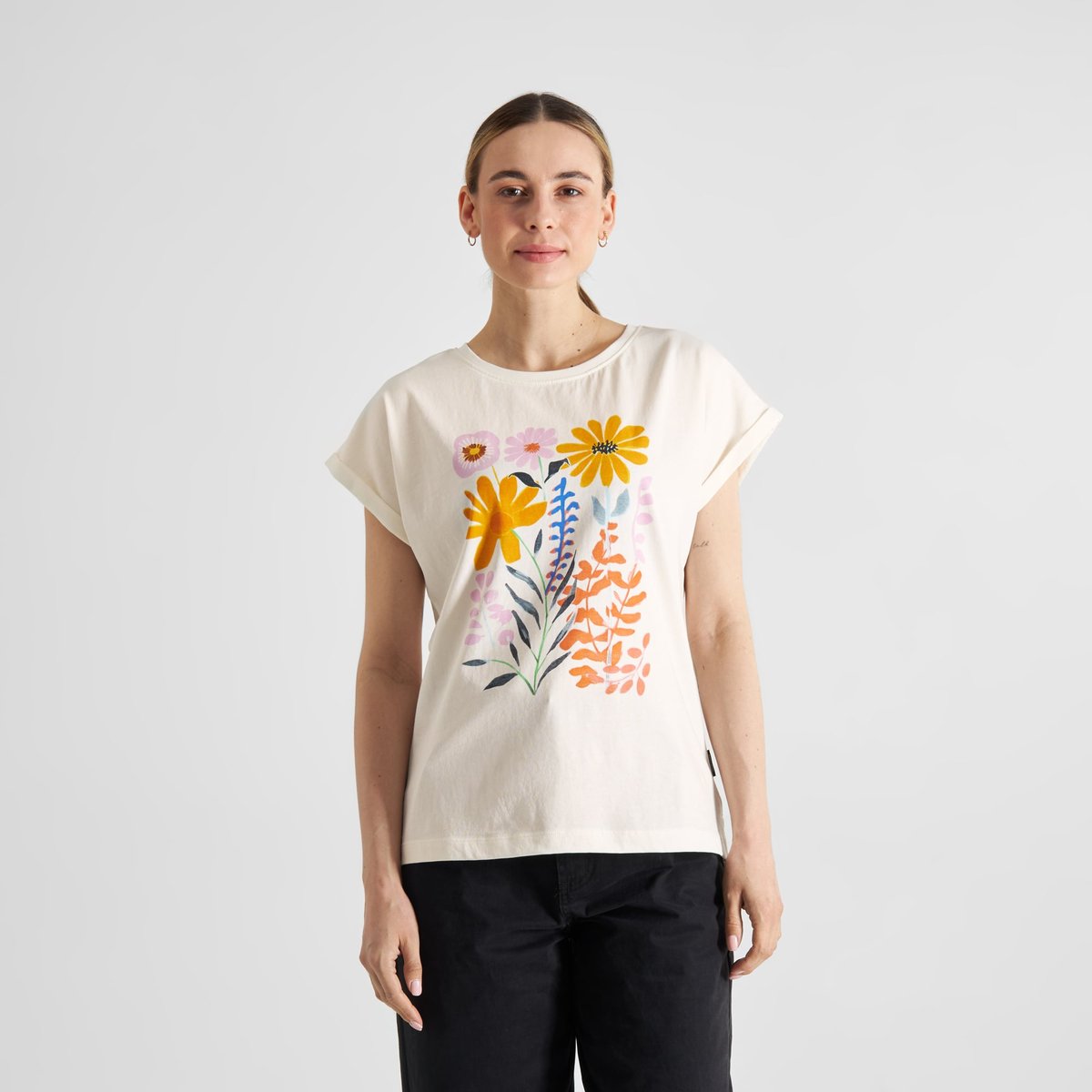 T-shirt Visby Summer Flowers Off-White