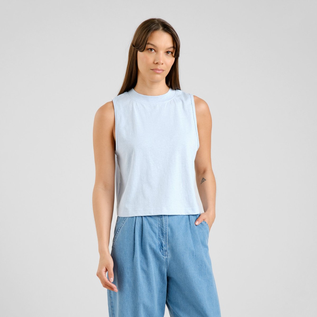 Top Namsos Hemp Skyway Blue