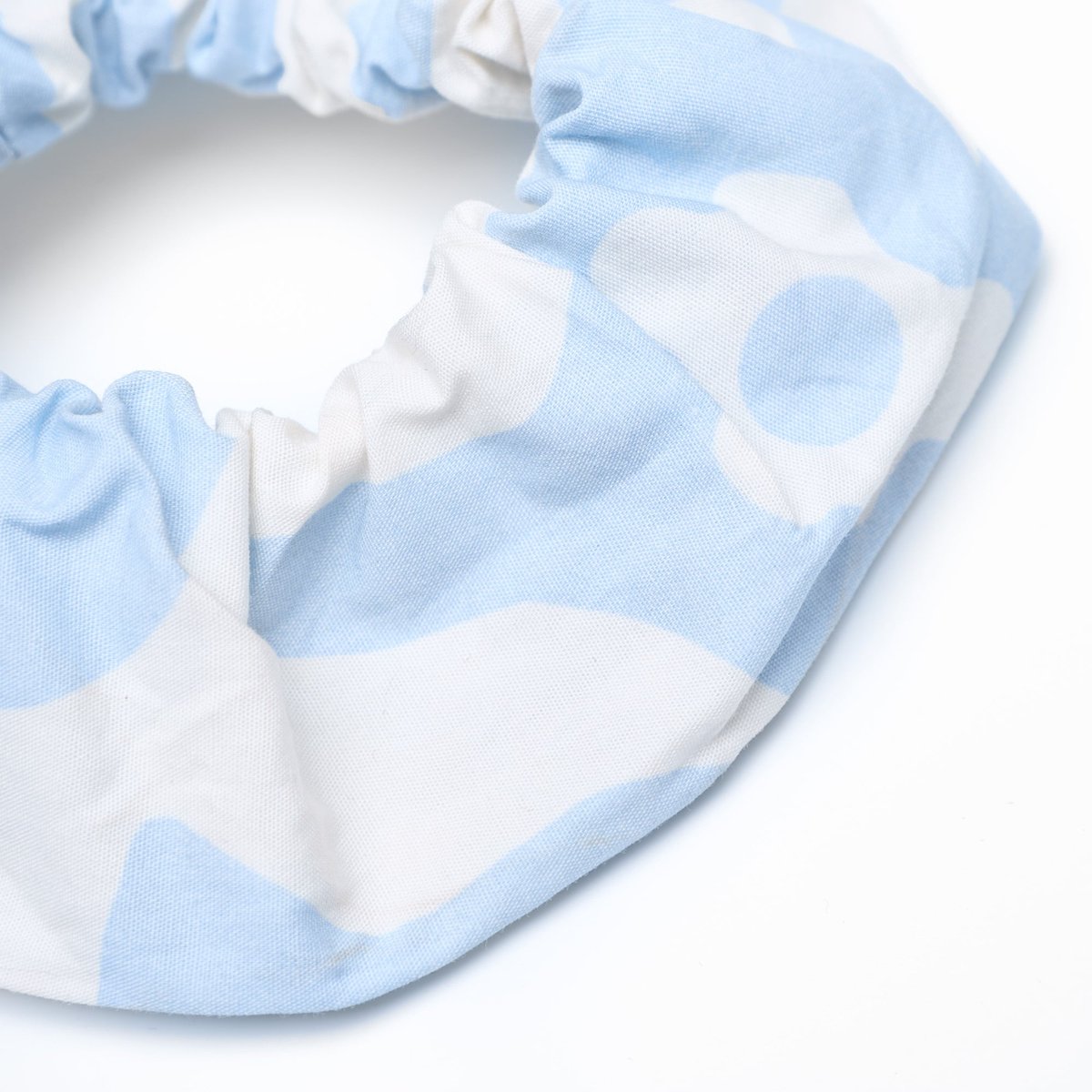 Scrunchie Poplin Wonky Beach Skyway Blue