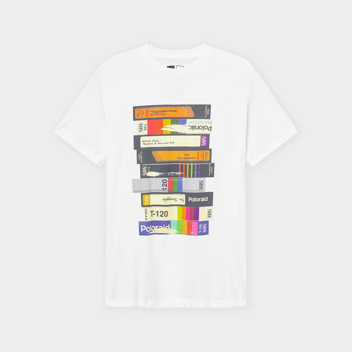 T-shirt Stockholm Video Retro White