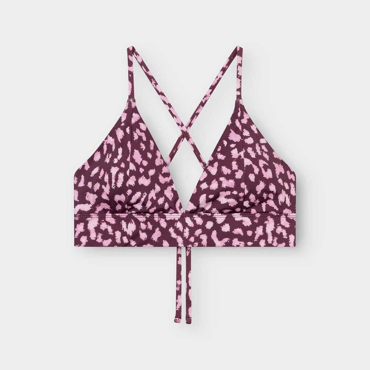 Bikini Top Alva Leopard Burgundy