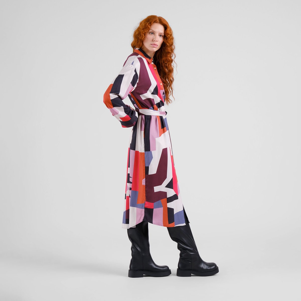 Shirt Dress Kvilla Abstract Chaos Multi Color