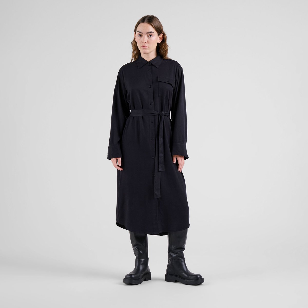 Shirt Dress Kvilla Heavy Viscose Black