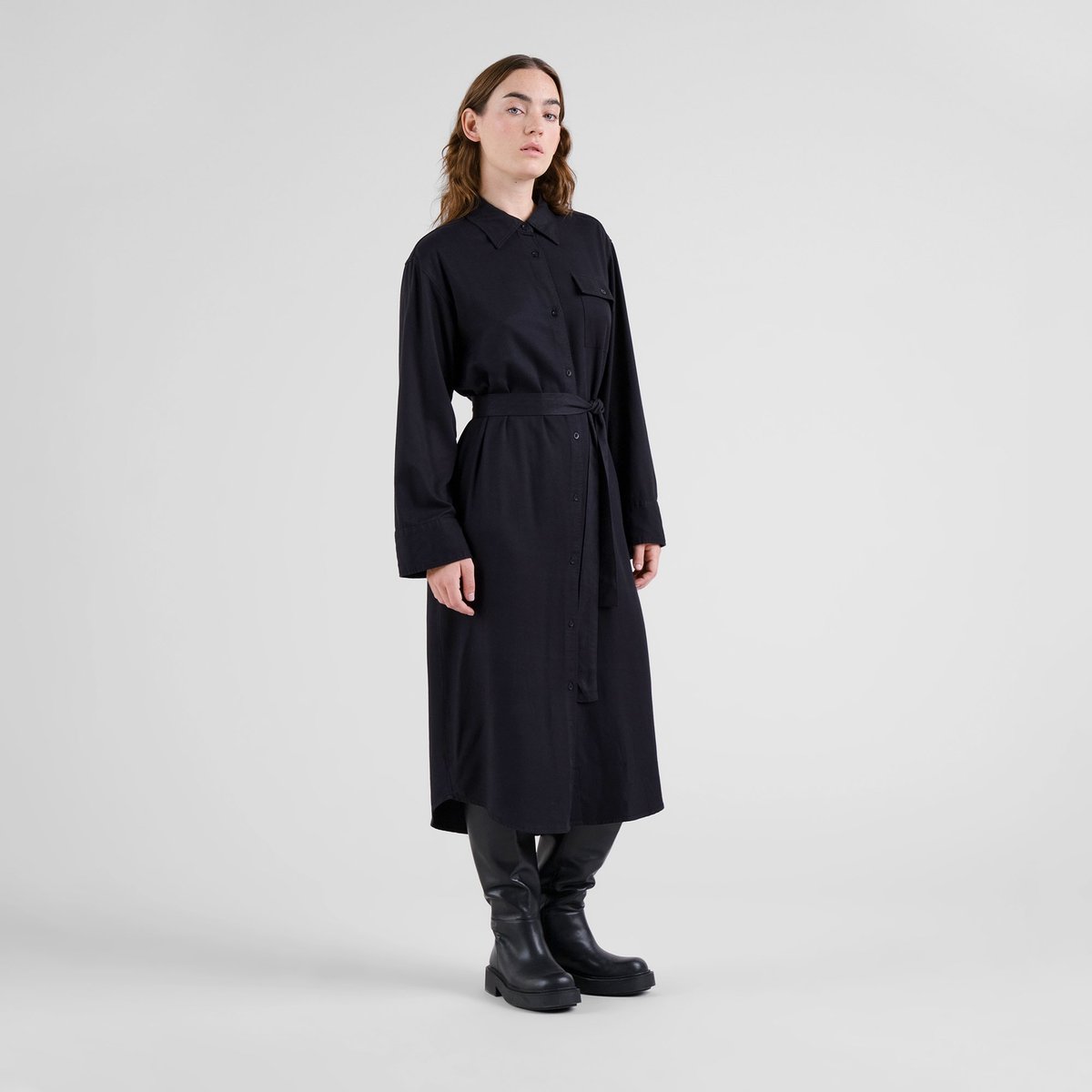 Shirt Dress Kvilla Heavy Viscose Black