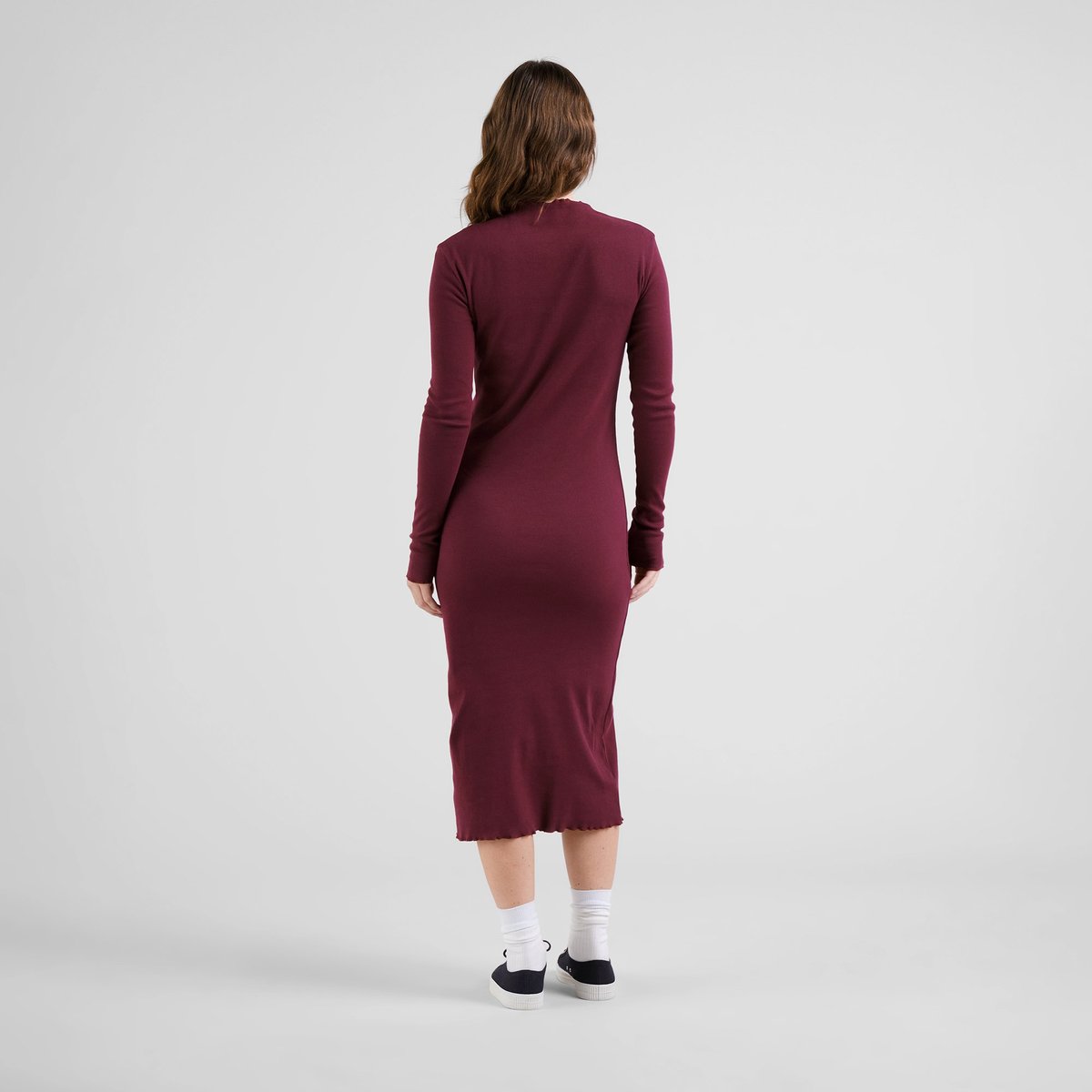 Rib Dress Lofta Fig Red