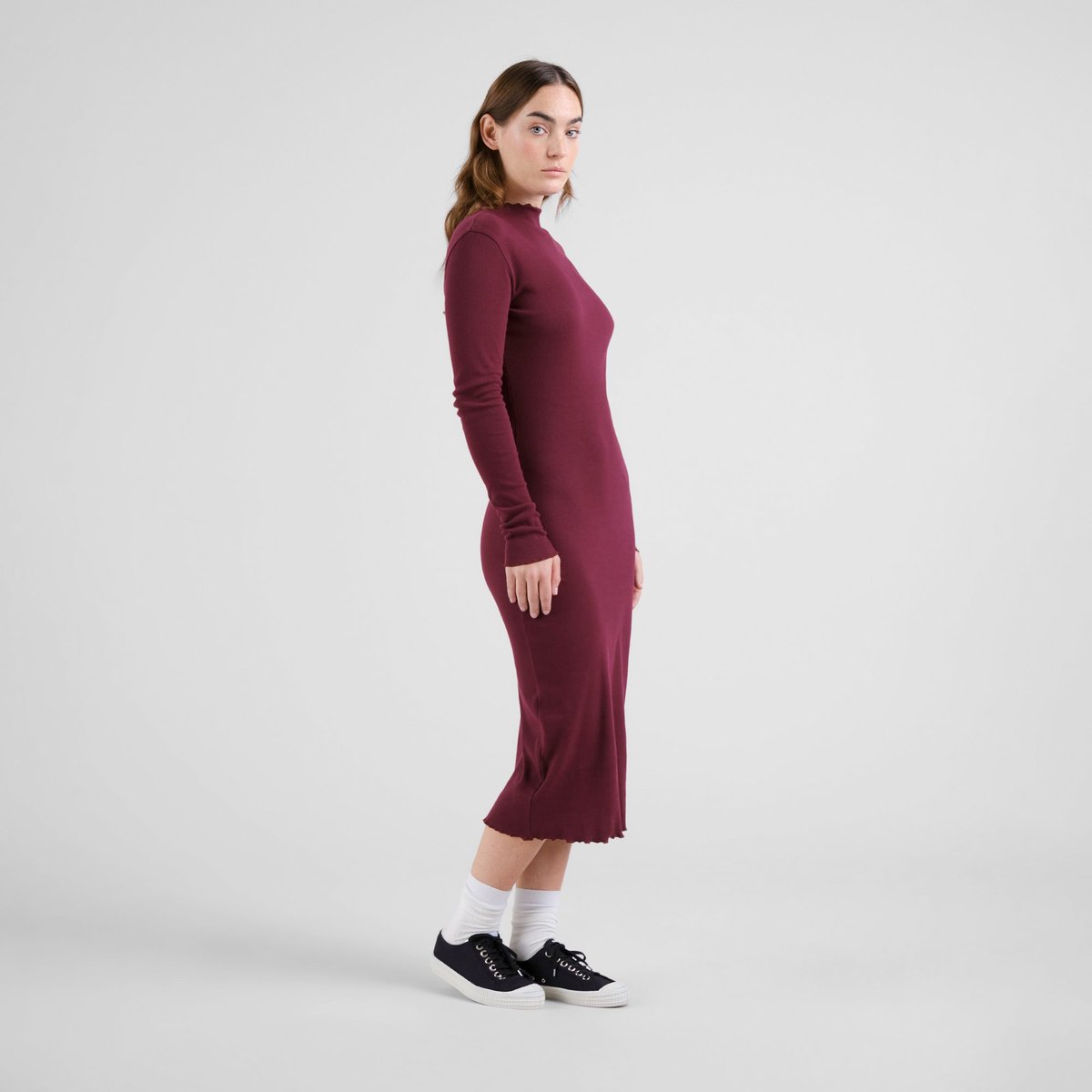 Rib Dress Lofta Fig Red