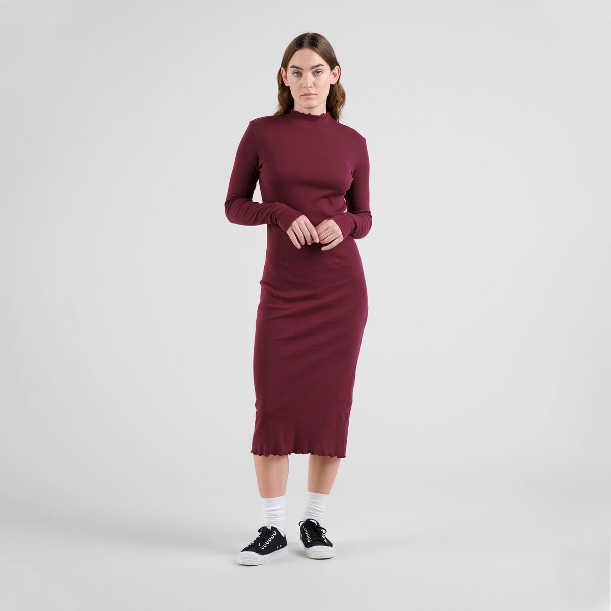 Rib Dress Lofta Fig Red