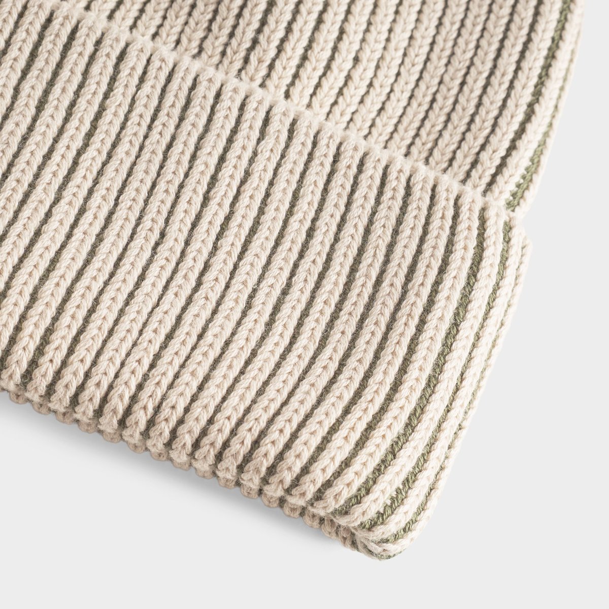 Beanie Narvik Brioche Oat White/Leaf Green