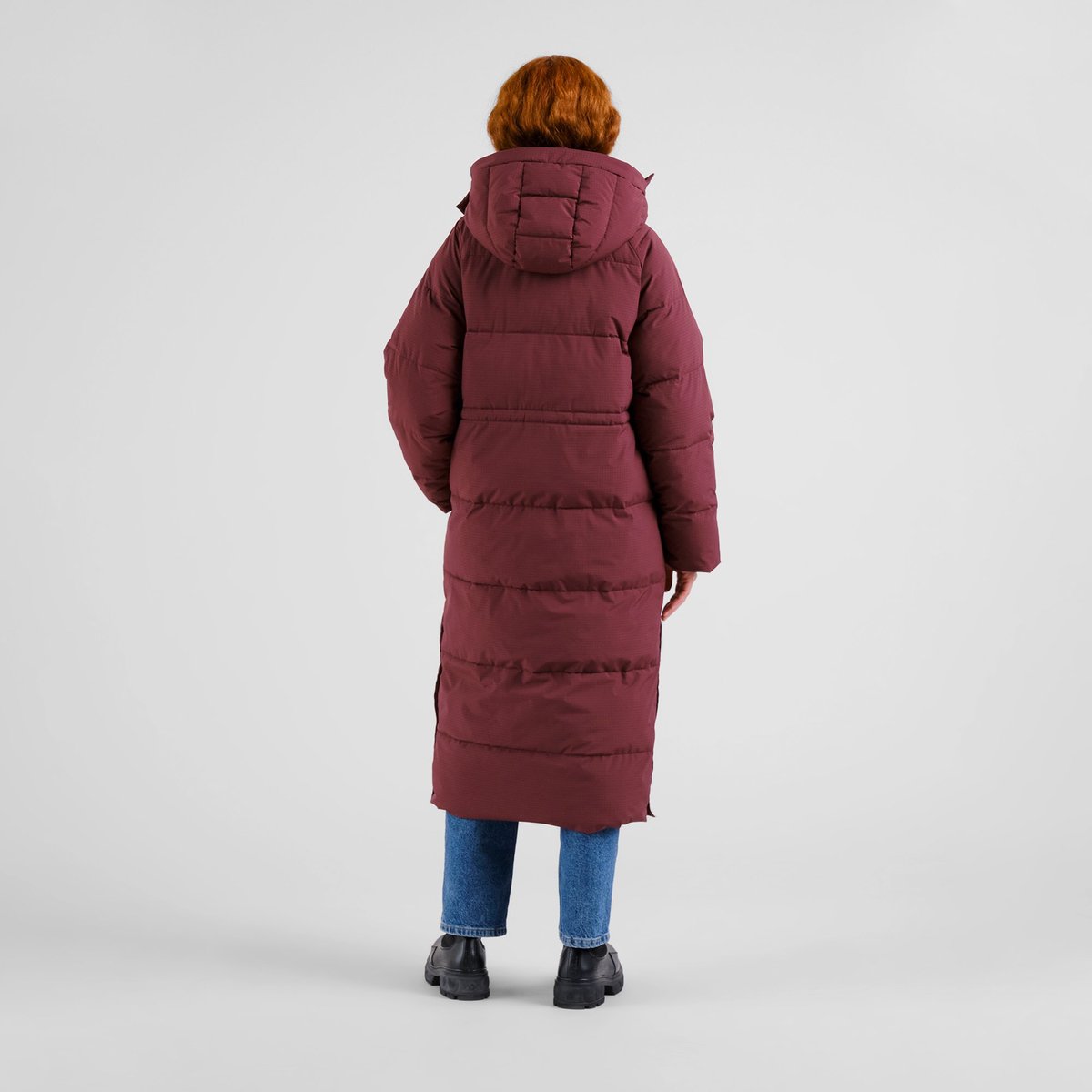 Long Puffer Jacket Karmas Fig Red