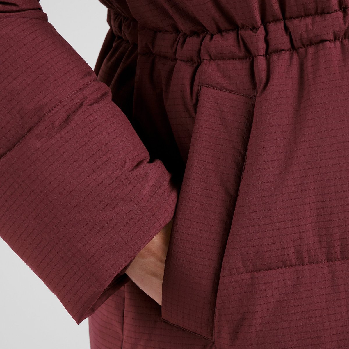 Long Puffer Jacket Karmas Fig Red