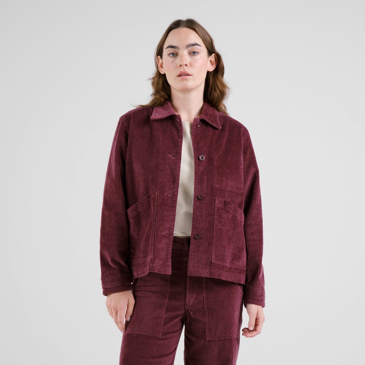 Jacket Stiby Corduroy Fig Red