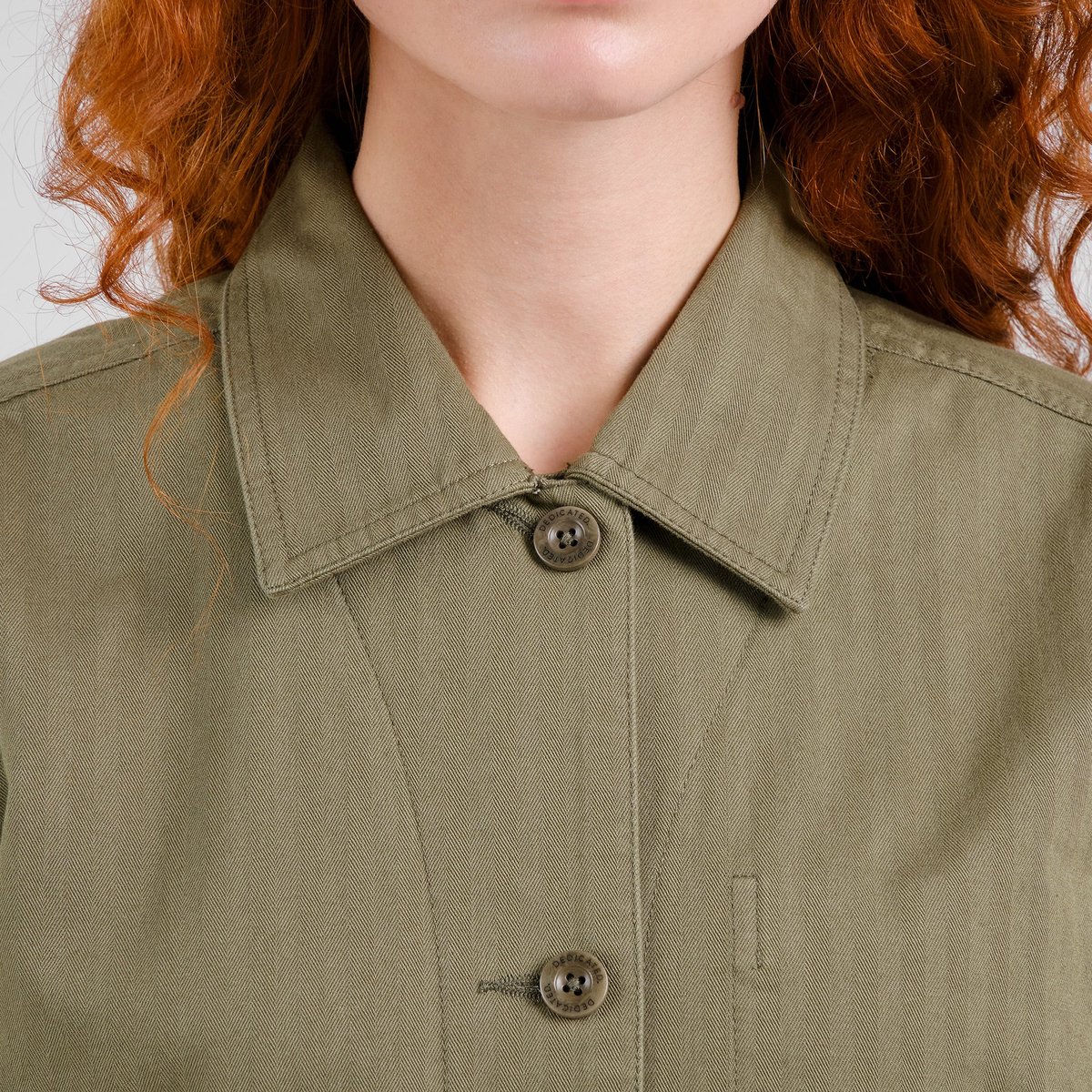 Jacket Stiby Herringbone Leaf Green