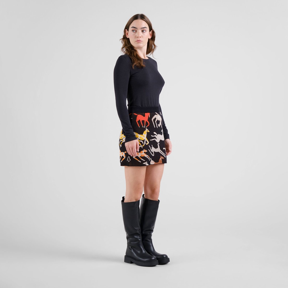 Knitted Skirt Adak Mustang Party Black