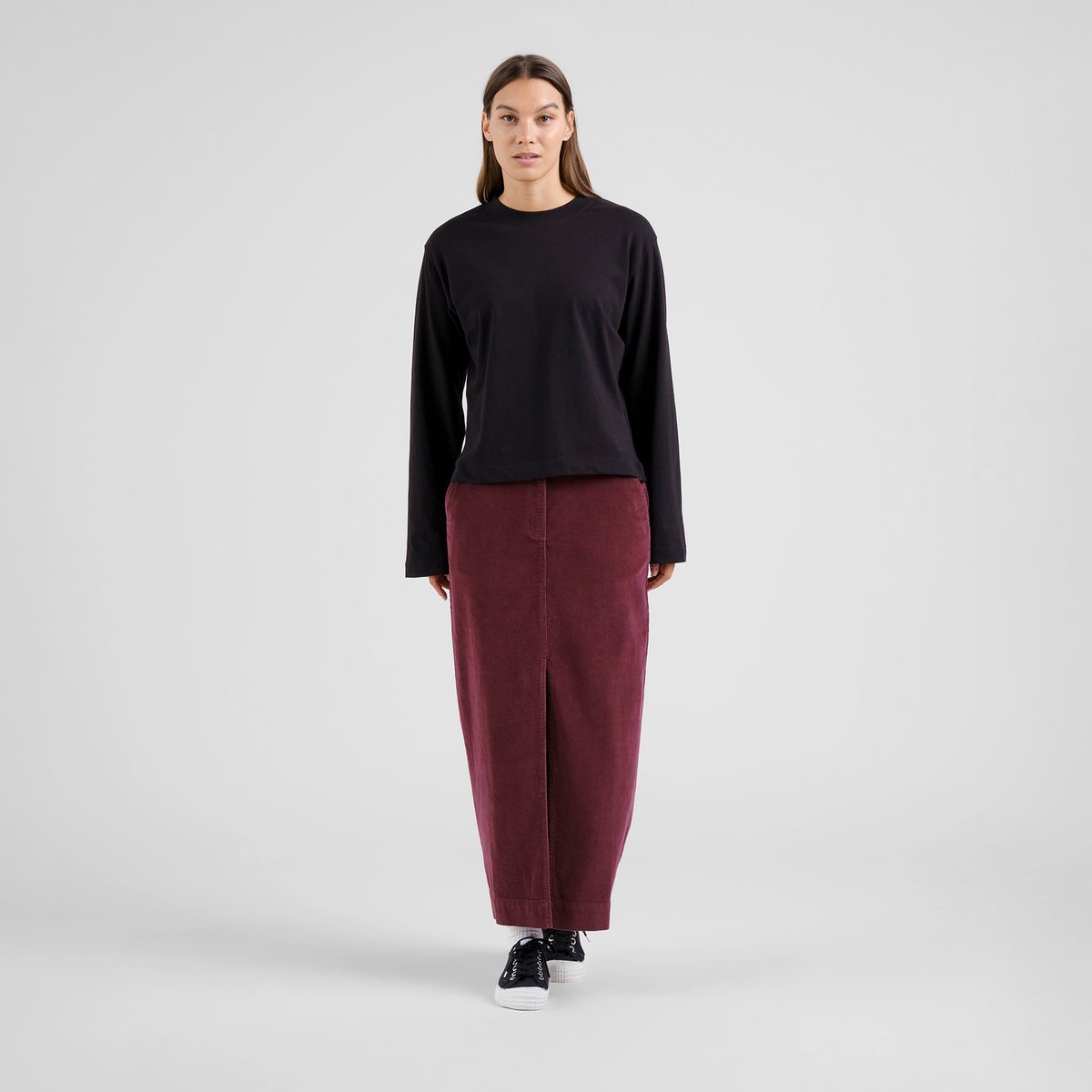 Skirt Finsta Corduroy Fig Red