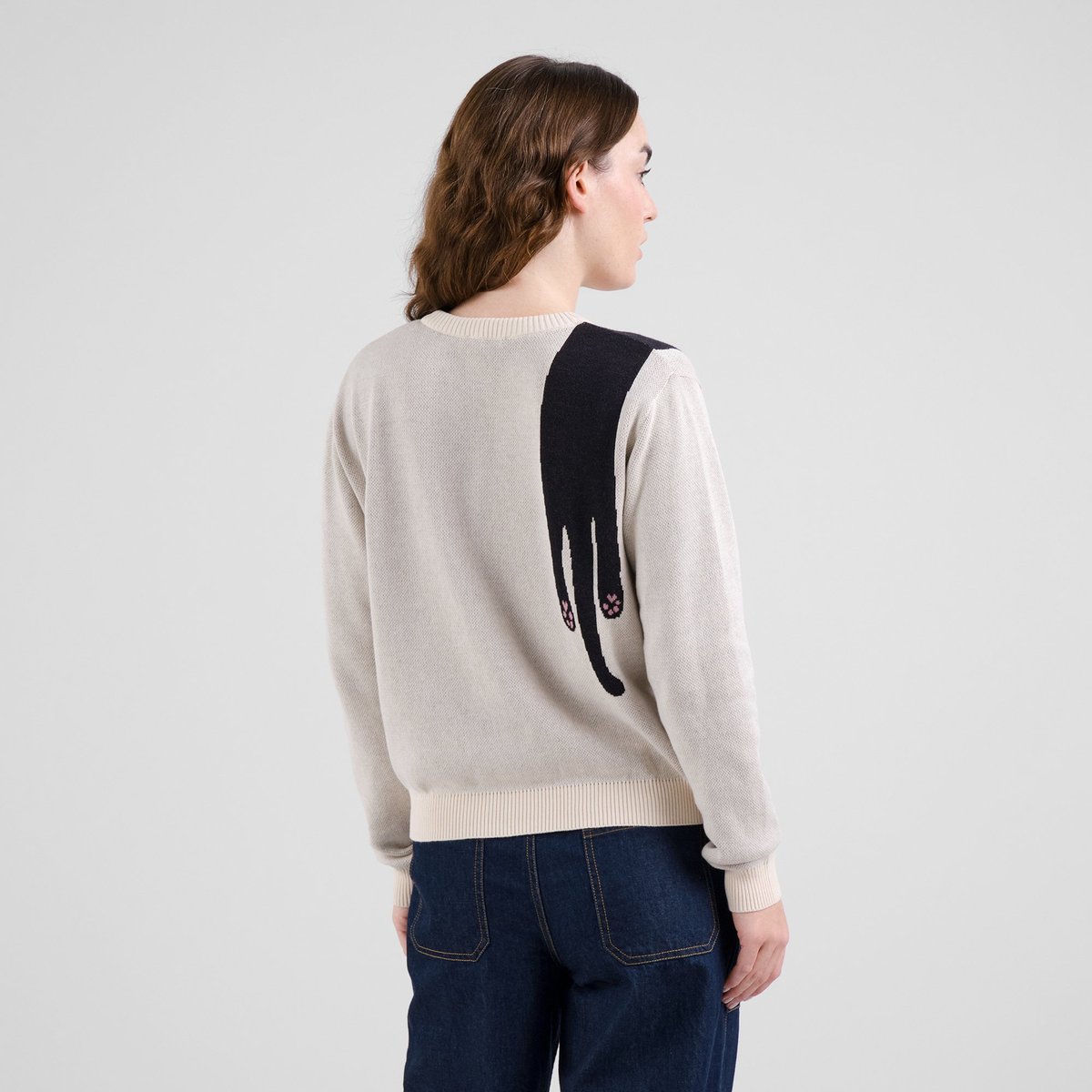 Sweater Arendal Long Cat Vanilla White