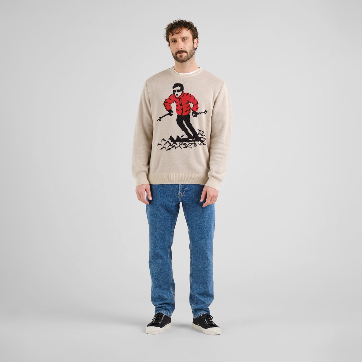 Sweater Mora Fallen Skier Oat White