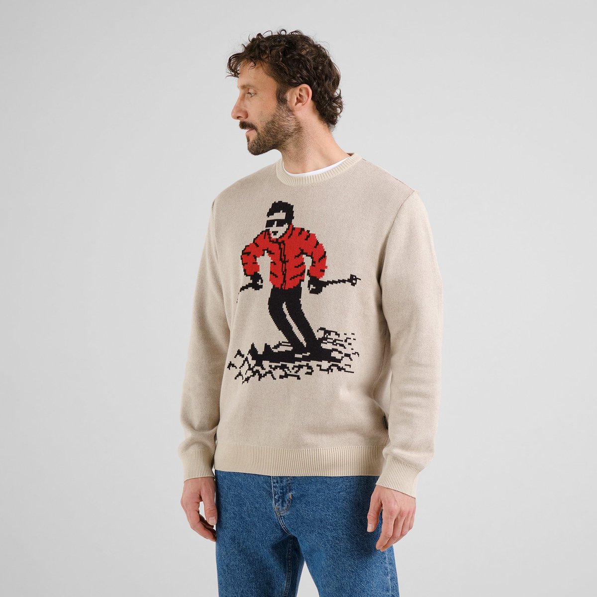 Sweater Mora Fallen Skier Oat White