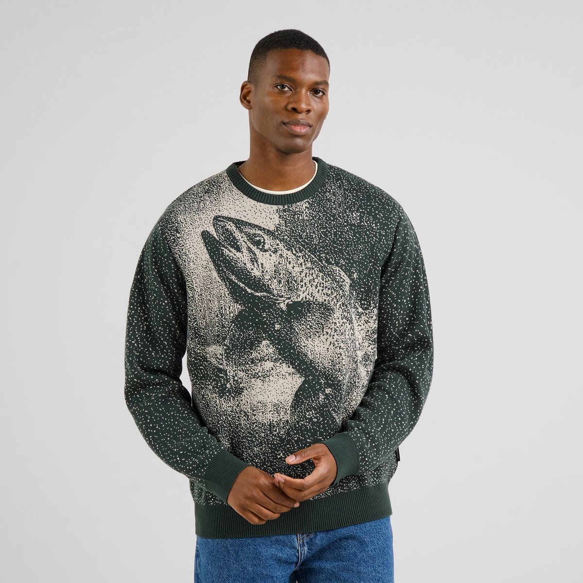 Sweater Mora Jumping Trout Dark Green