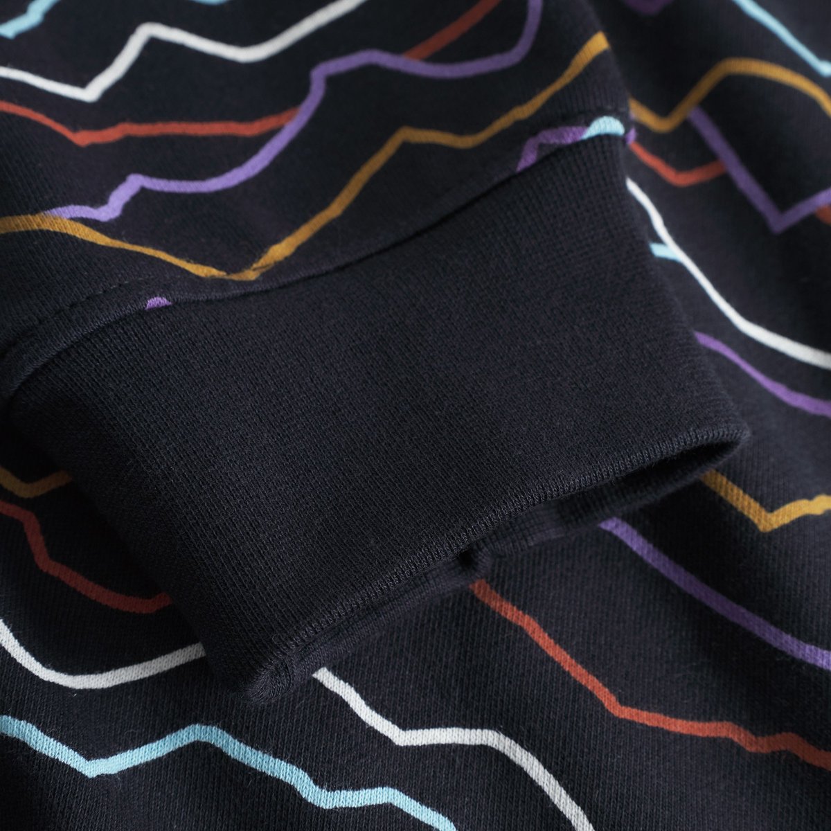 Sweatshirt Malmoe Line Mountains AOP Black