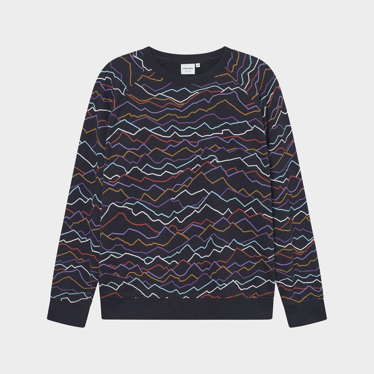 Sweatshirt Malmoe Line Mountains AOP Black