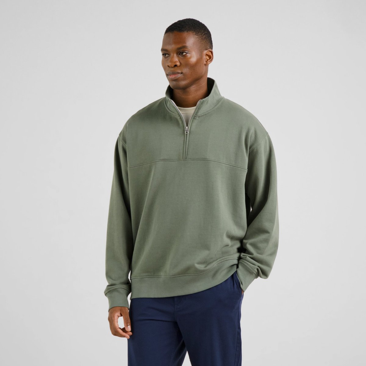 Half Zip Sweatshirt Sandvalla Forest Green