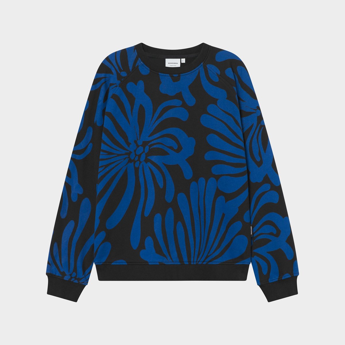 Sweatshirt Ystad Big Flowers Blue
