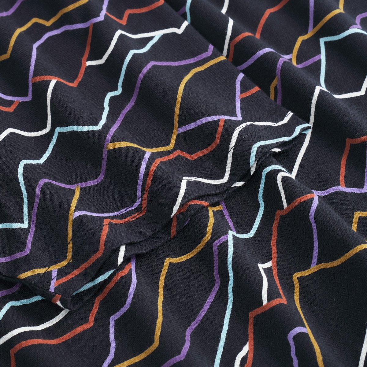 T-shirt Stockholm Line Mountains AOP Black