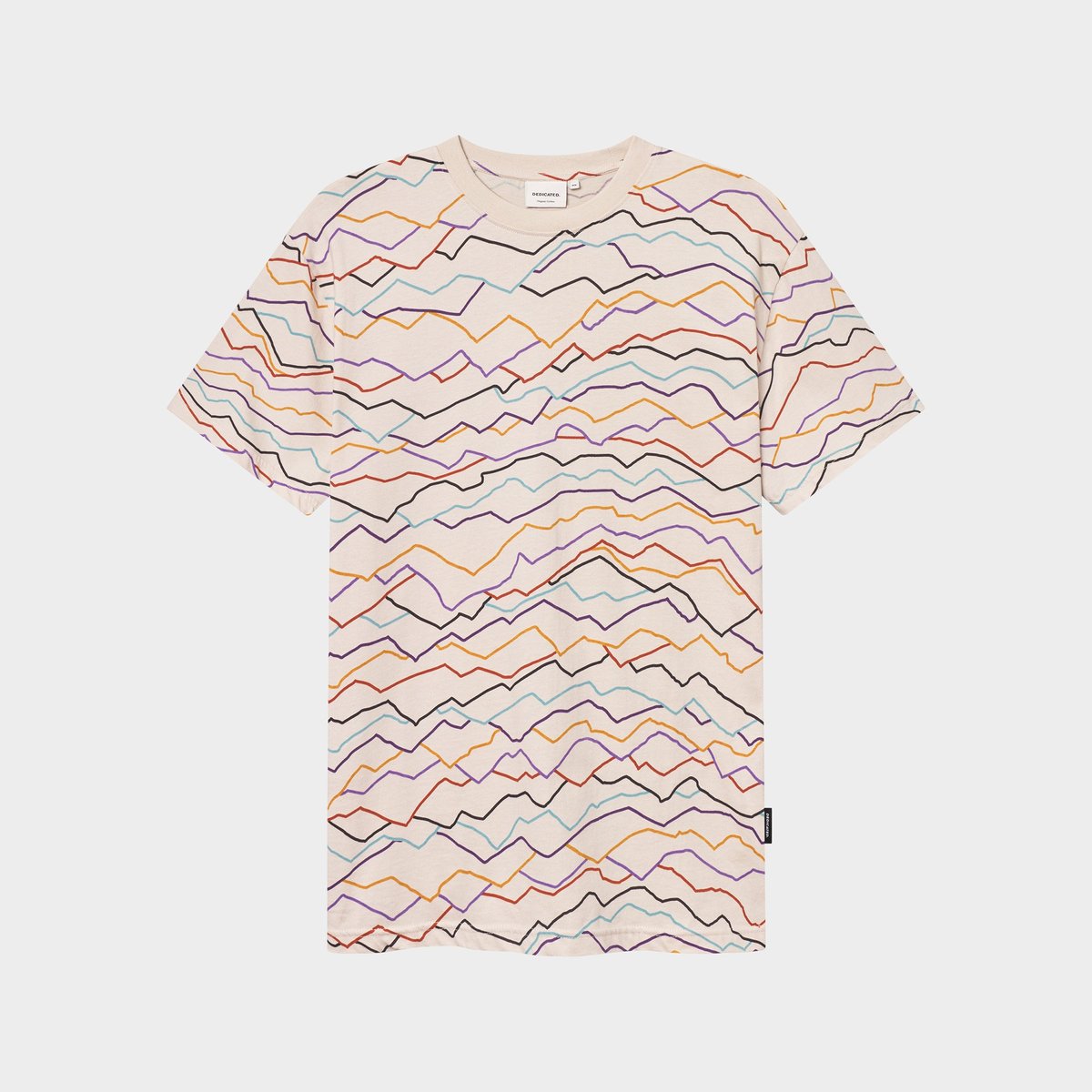 T-shirt Stockholm Line Mountains AOP Off-White