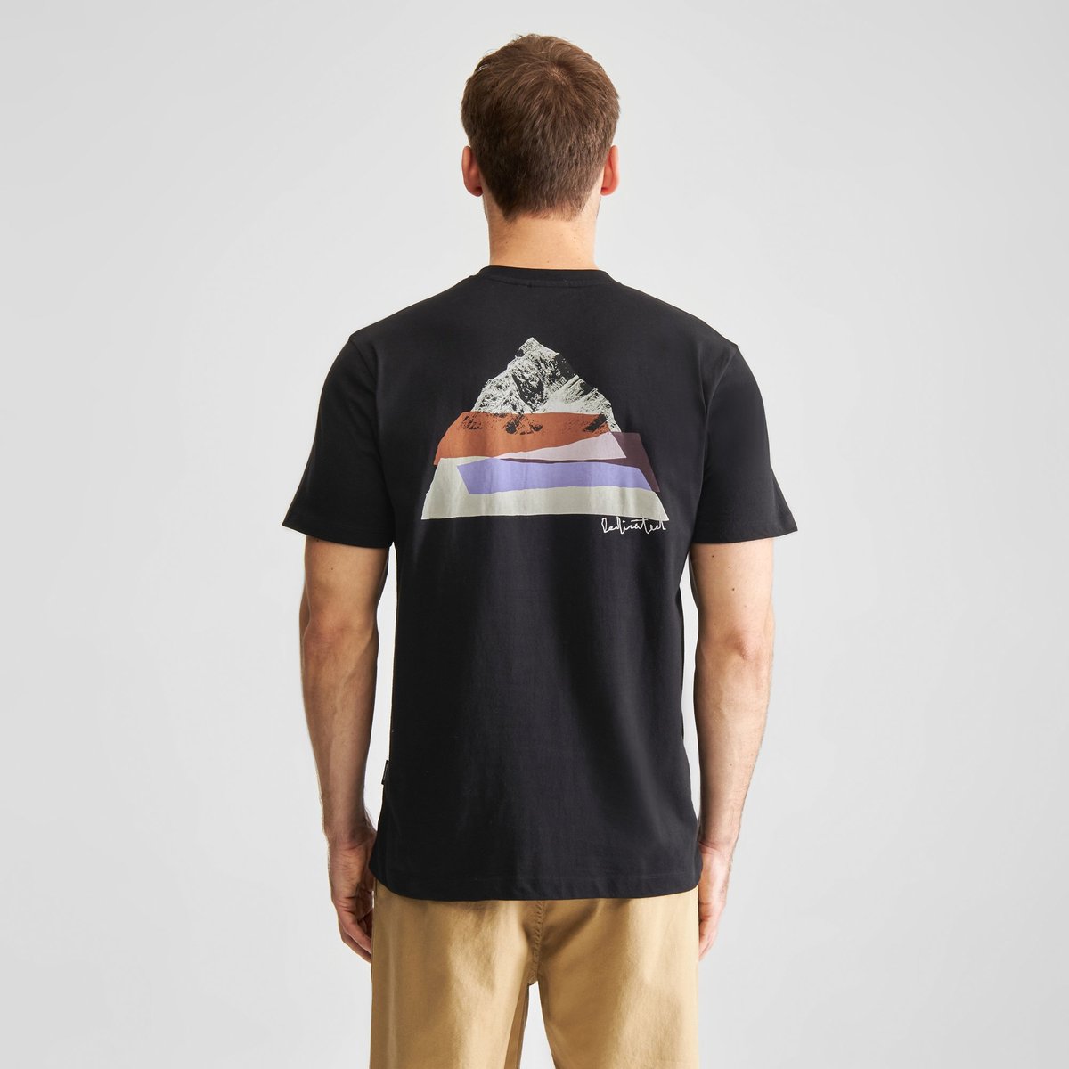 T-shirt Stockholm Cut Out Mountain Black