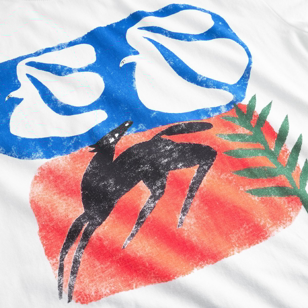 T-shirt Stockholm Foal with Birds White