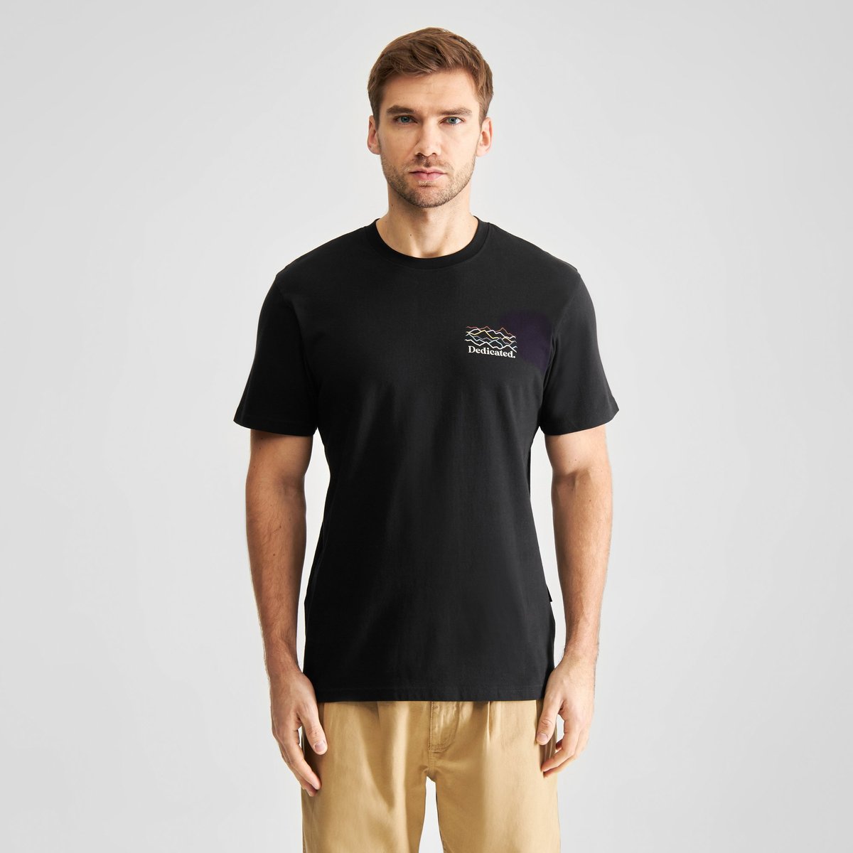 T-shirt Stockholm Line Mountains Logo Black