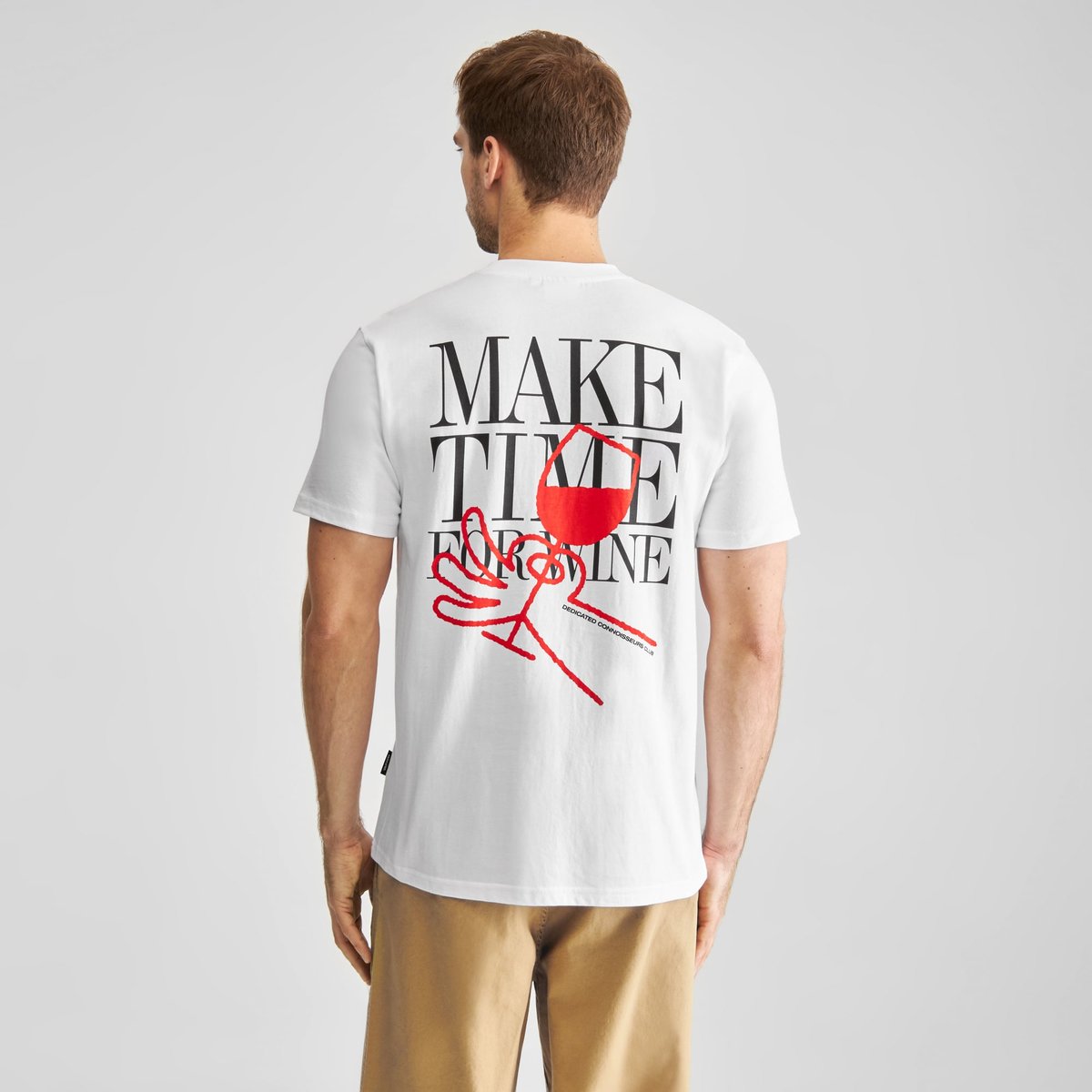 T-shirt Stockholm Make Time For Wine White