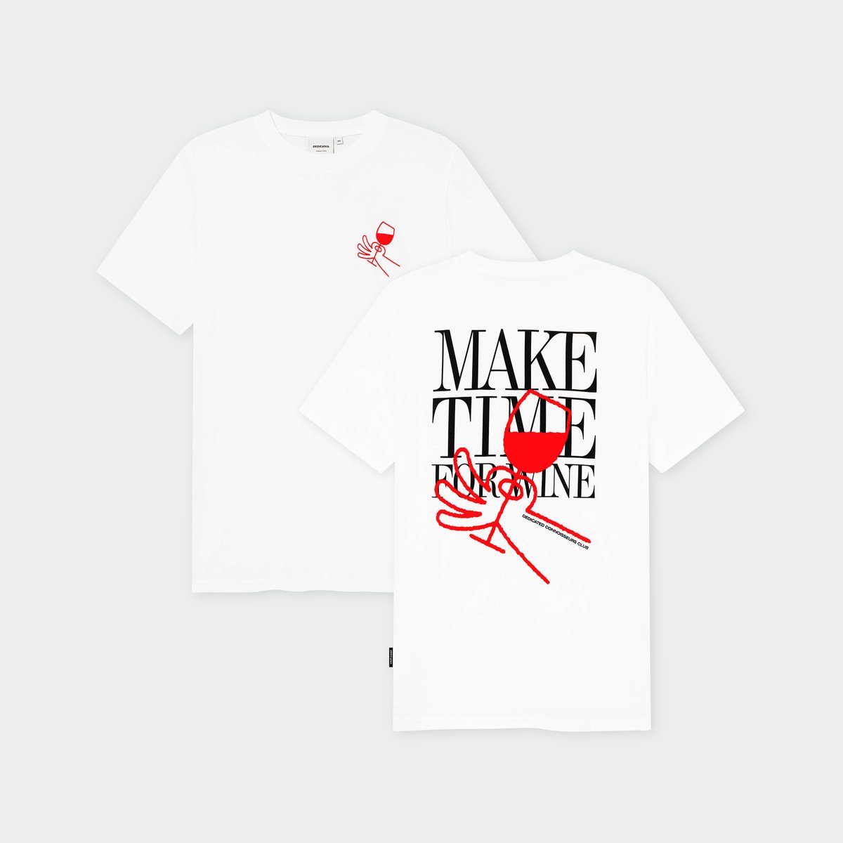 T-shirt Stockholm Make Time For Wine White