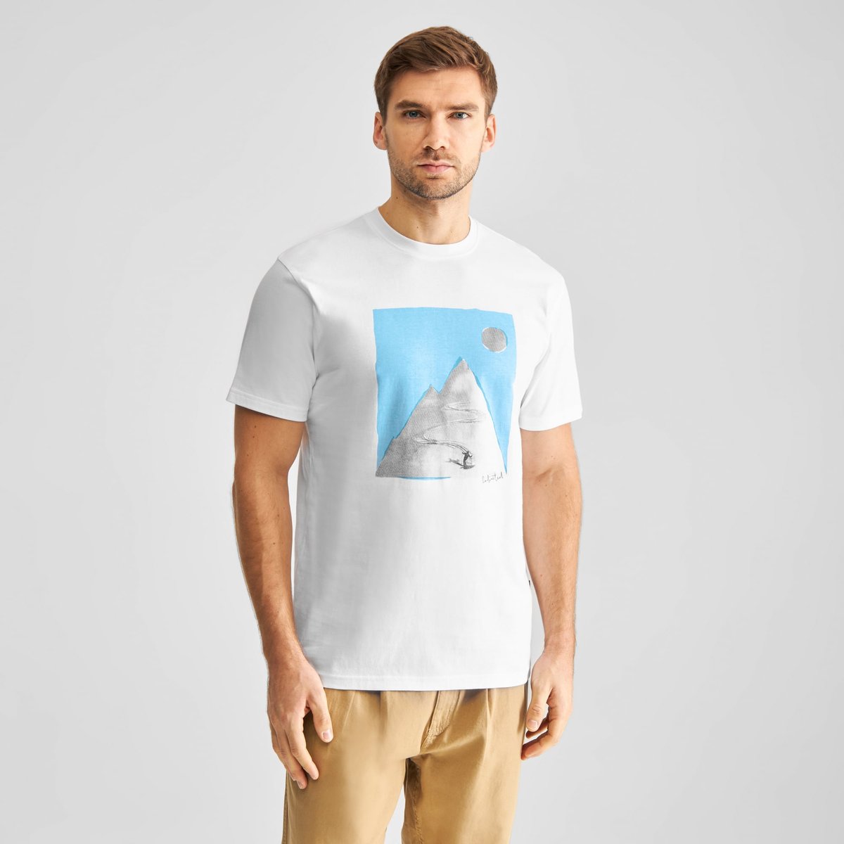 T-shirt Stockholm Ski Cut Out White