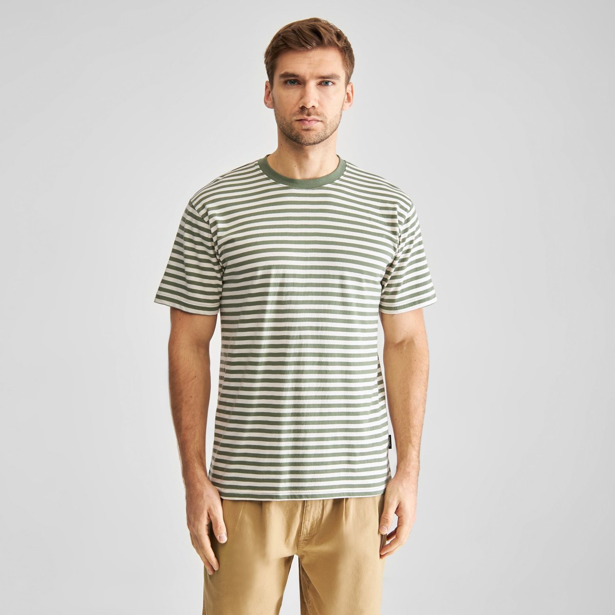 T-shirt Stockholm Stripes Leaf Green