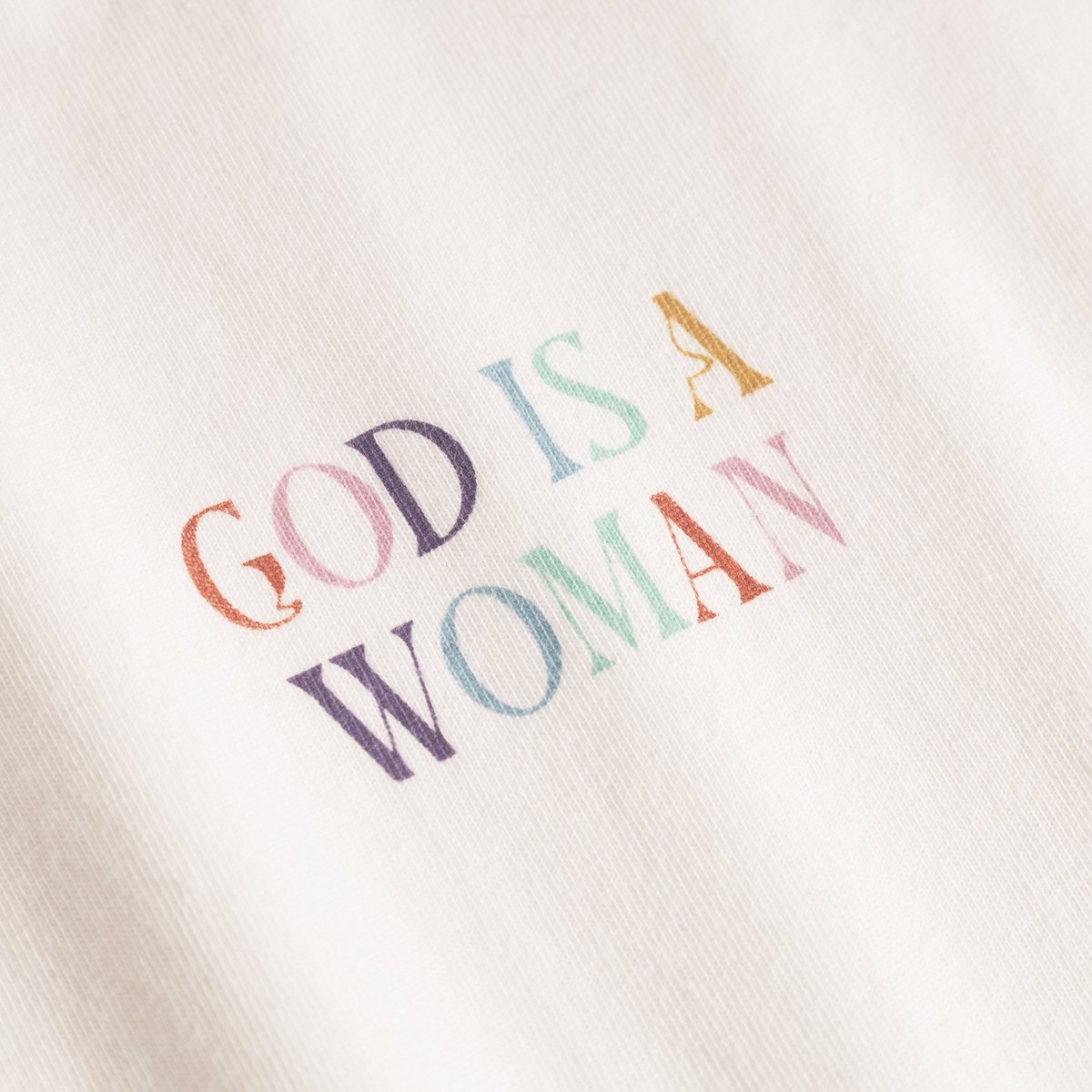 T-shirt Vadstena God is a Woman Off-White