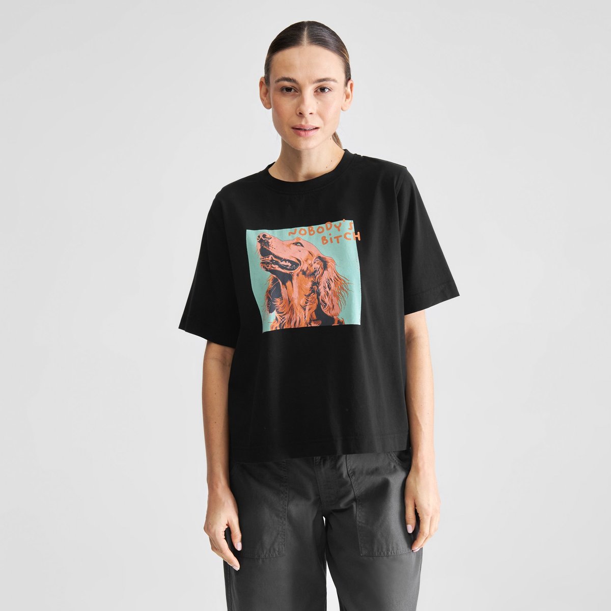 T-shirt Vadstena Nobody's B Black