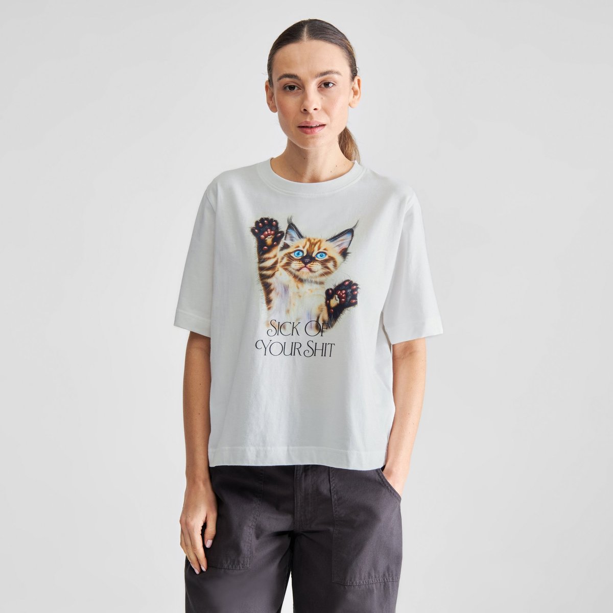 T-shirt Vadstena Sick of Your White