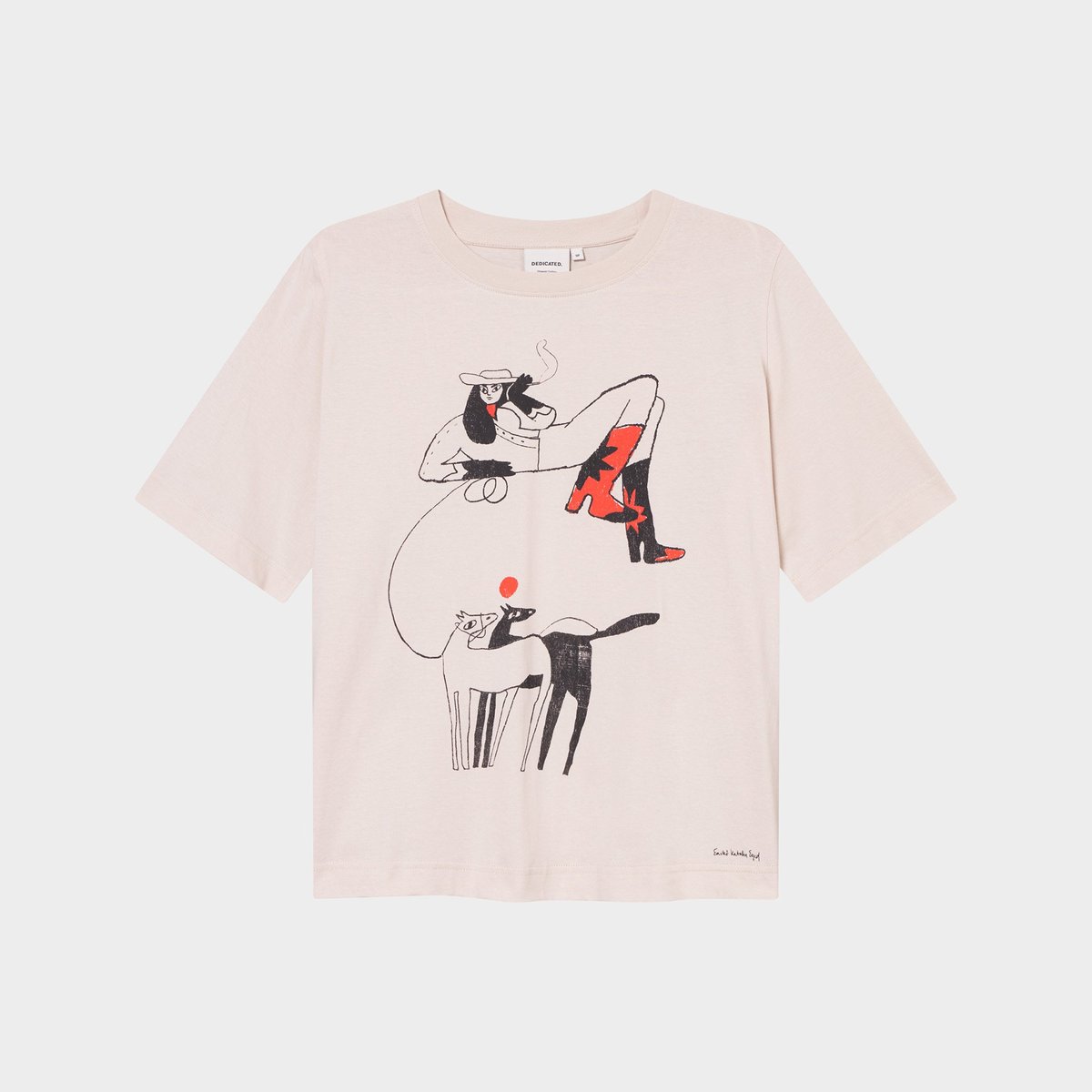 T-shirt Vadstena Star Boots Oat White