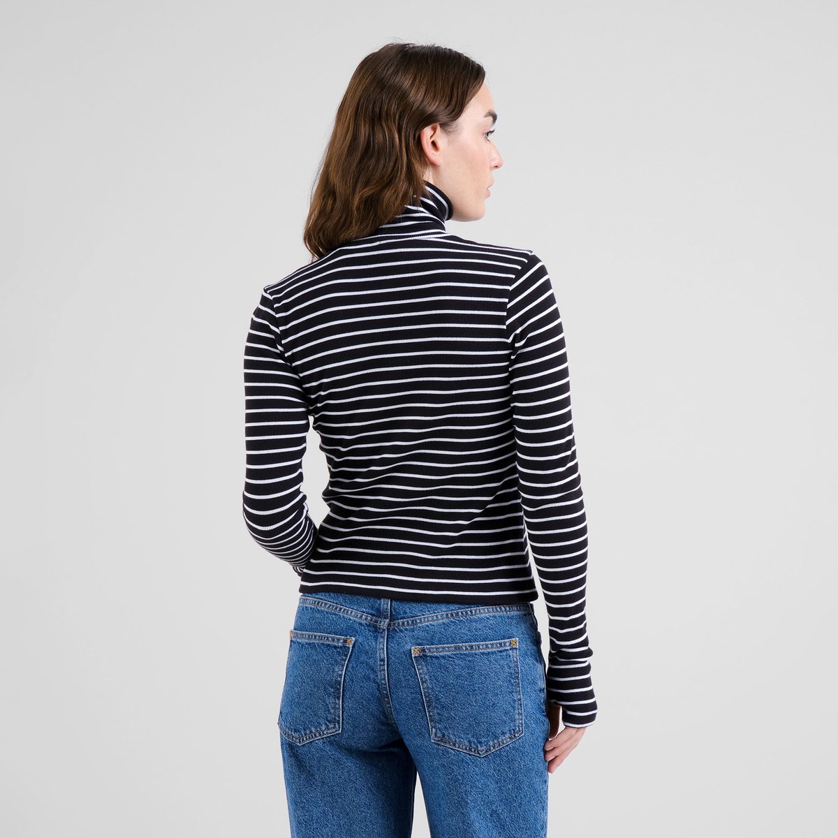 Rib Top Malma Stripe Black/White