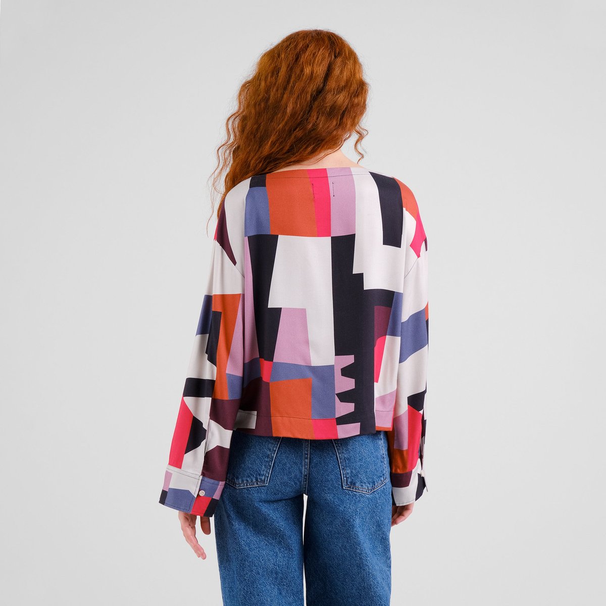 Top Udda Abstract Chaos Multi Color